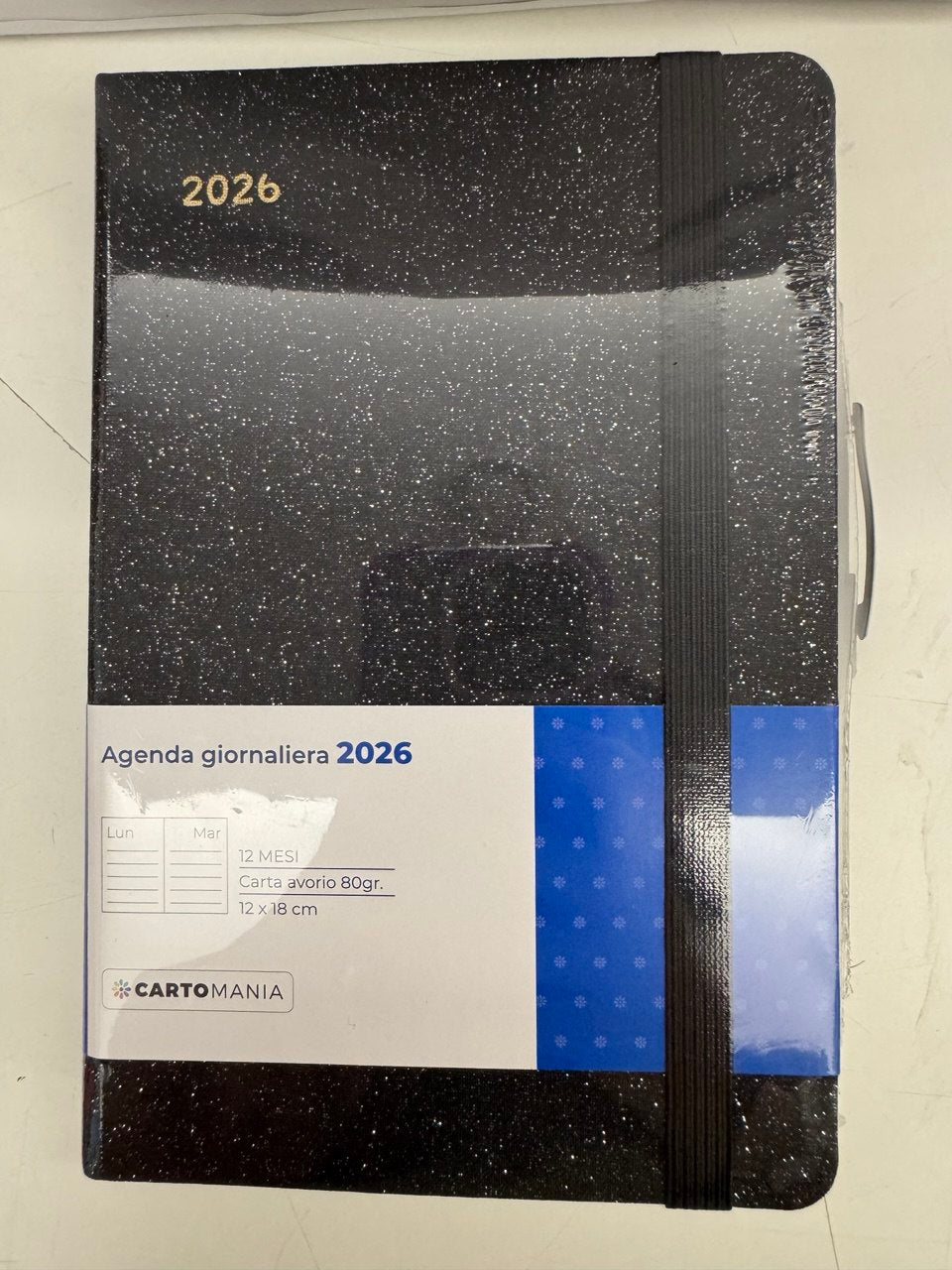 CARTOMANIA - SHINE IT AGENDA GIORNALIERA 12MESI - BLACK