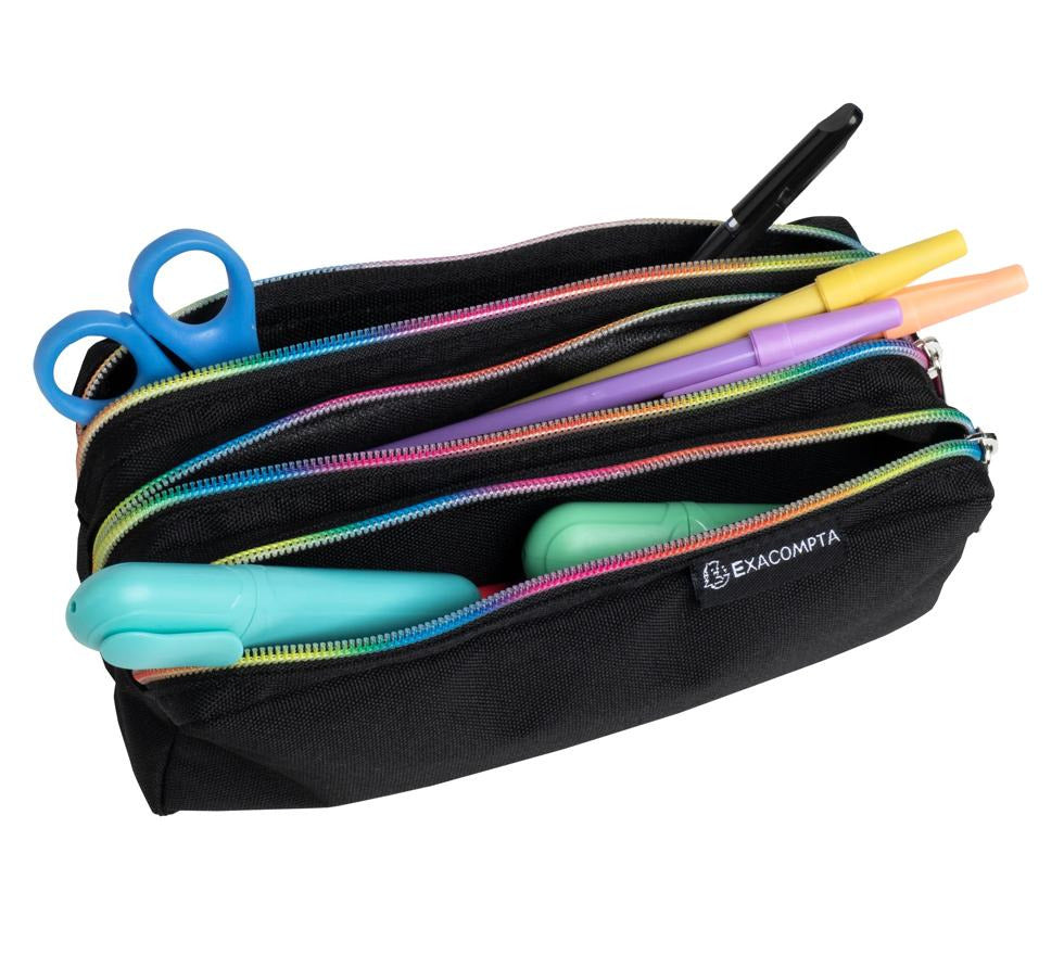 ASTUCCIO RETTANGOLARE 3 SCOMPARTI - RAINBOW e NERO