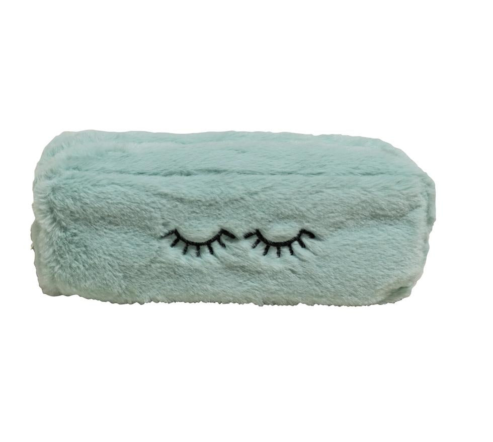 ASTUCCIO RETTANGOLARE FOURRURE PELLICCIA - Azzurro
