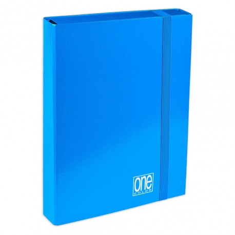 Cartella portaprogetti con elastico 25x35cm dorso 5cm Blu
