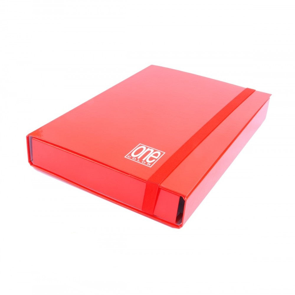 Cartella portaprogetti con elastico 25x35cm dorso 7cm Rosso