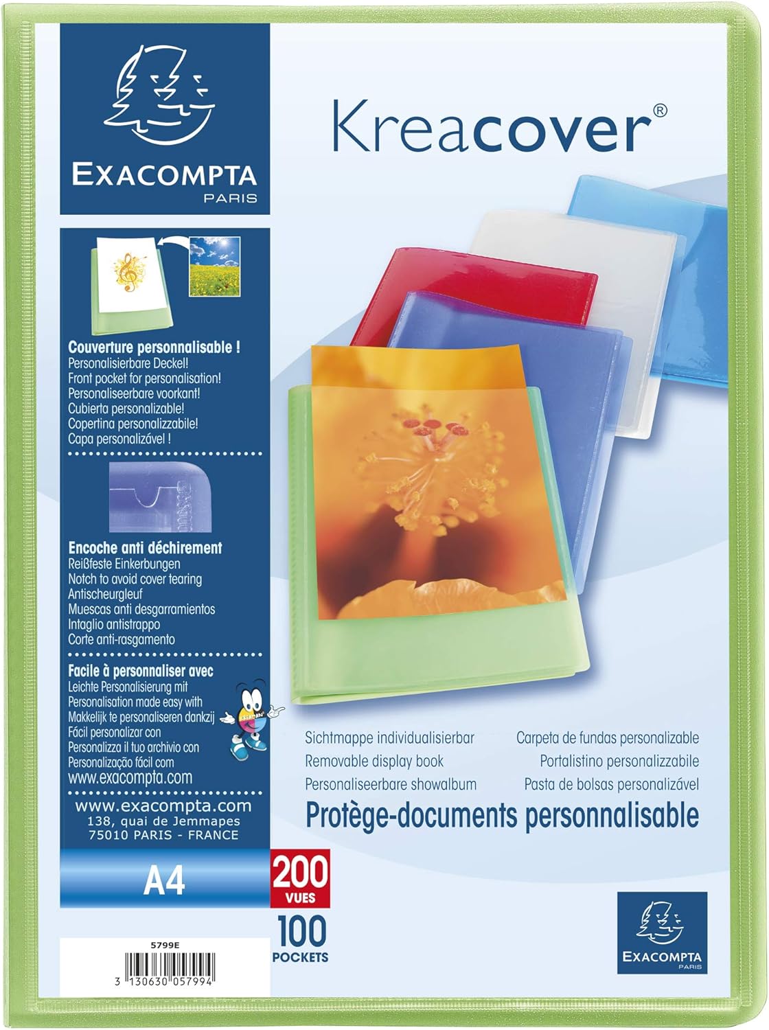 PORTALISTINO PERSONALIZZABILE KREACOVER 100 BUSTE COLORI ASS