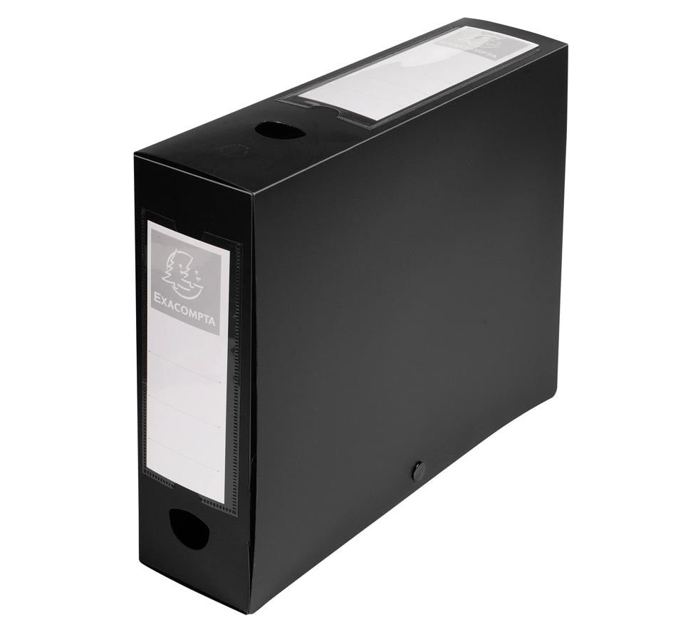 CARTELLINE PER ARCHIVIO BOX CON BOTTONE 80MM - Nero