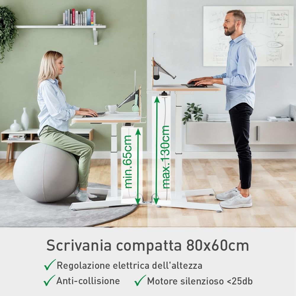 Leitz Ergo Scrivania Ergonomica con Regolazione Elettrica