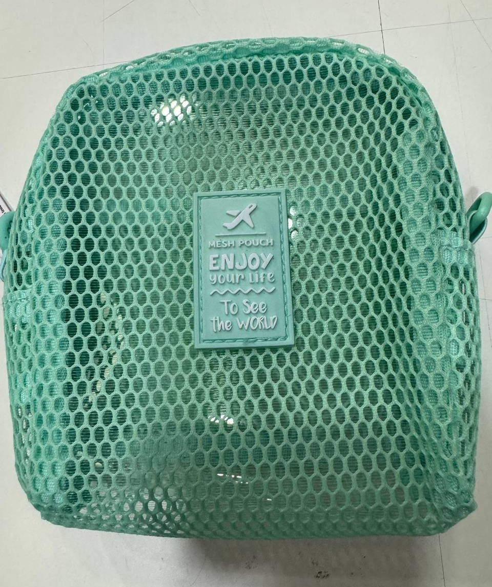 Travel beauty piccola con zip - Pastel Verde