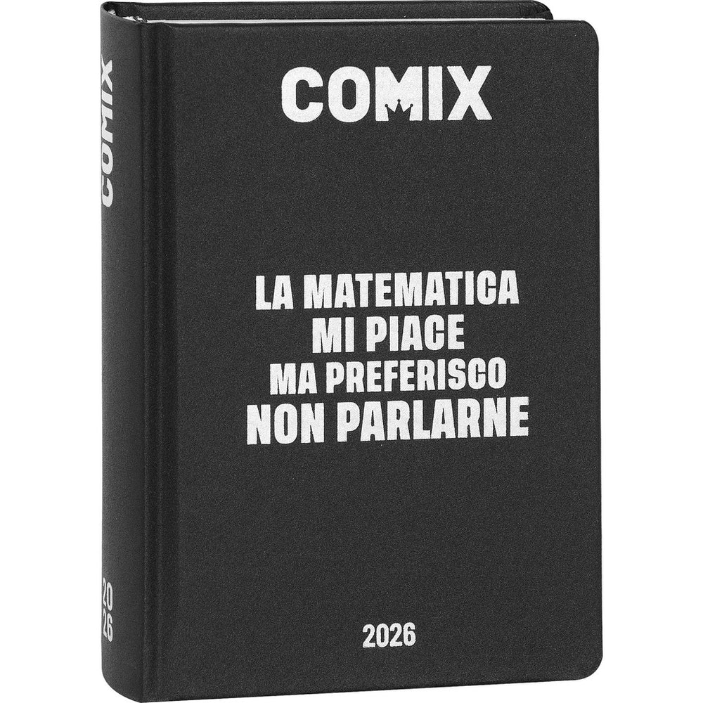 Diario 16 Mesi 2025/26 - Giornaliero Standard Nero/Argento