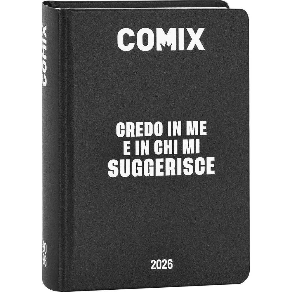 Diario 16 Mesi 2025/26 - Giornaliero Standard Nero/Bianco