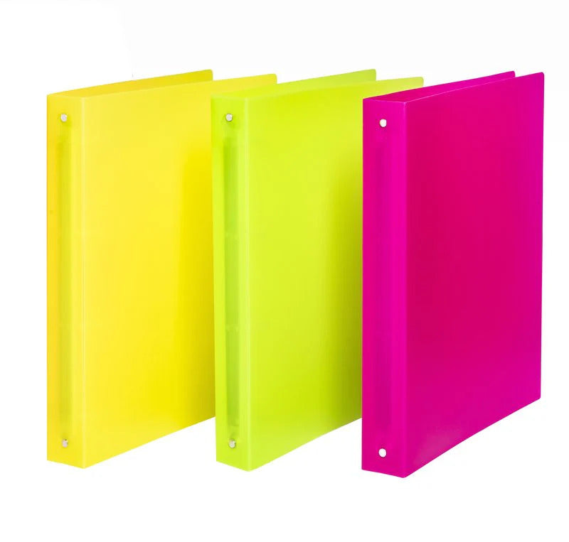 Cartella 4 Anelli D30MM - VERDE FLUO