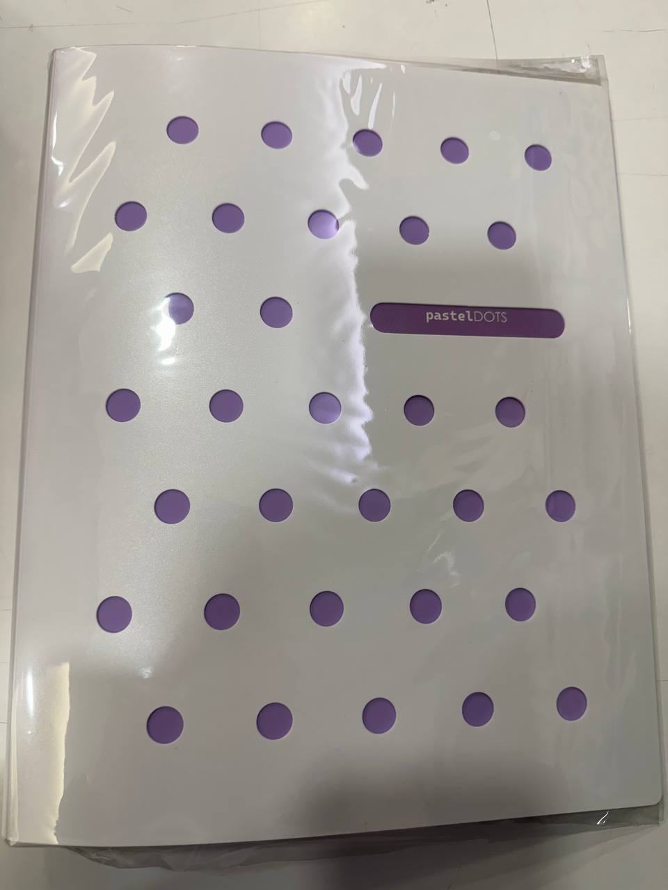 Cartella 4 Anelli Diametro 25 - Pastel Dots Lilla