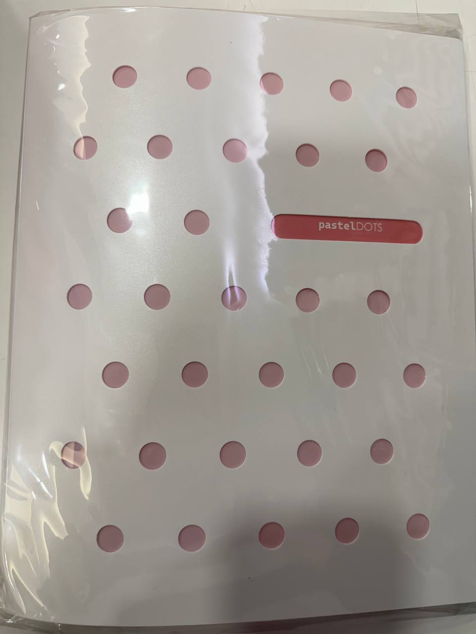 Cartella 4 Anelli Diametro 25 - Pastel Dots Rosa