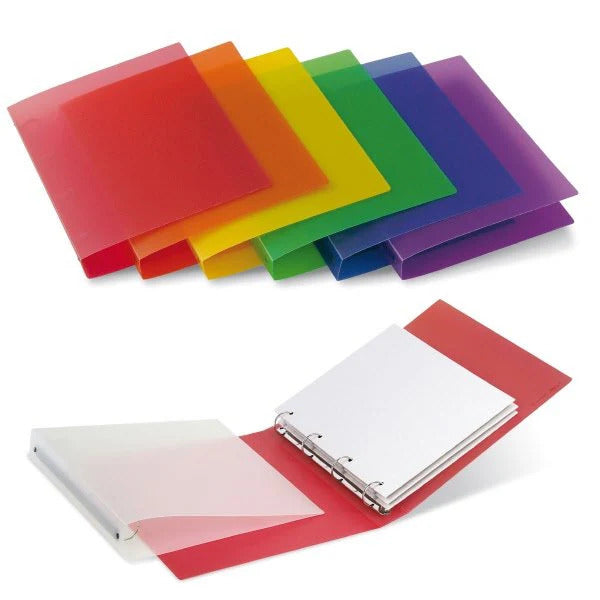 Cartelle a 4 anelli in PP D30MM Happy Color - ROSSO