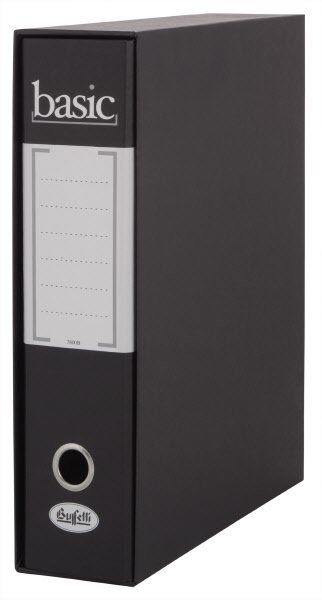 Raccoglitore Basic - Formato Protocollo - Dorso 8 cm - Nero