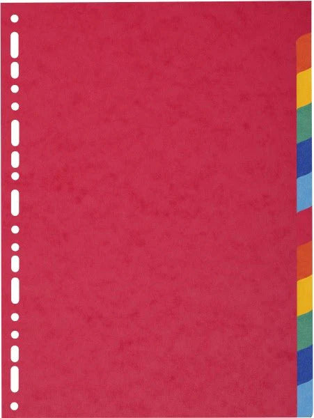 Divisori neutri in cartoncino colorato A4 - 12 Tasti