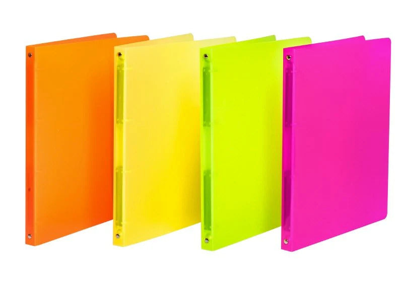 Cartella 4 Anelli tondi in PPL D16MM - GIALLO FLUO