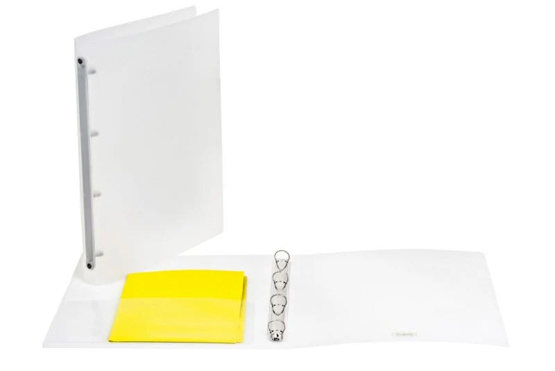 Cartelle a 4 anelli D17mm in PP Happy Color - Bianco
