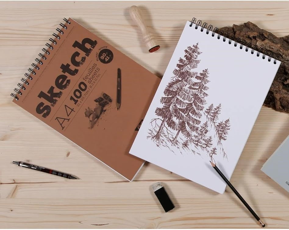 CLAIREFONTAINE SKETCH A4 100FF 90GR SPIRALATO