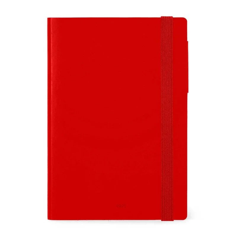 Agenda giornaliera 12 mesi grande 2025 Rosso Radiante