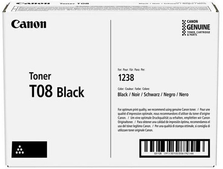 TONER T08 BLACK (DRUM+TONER) (Durata 11.000 p.) CANON 1238i