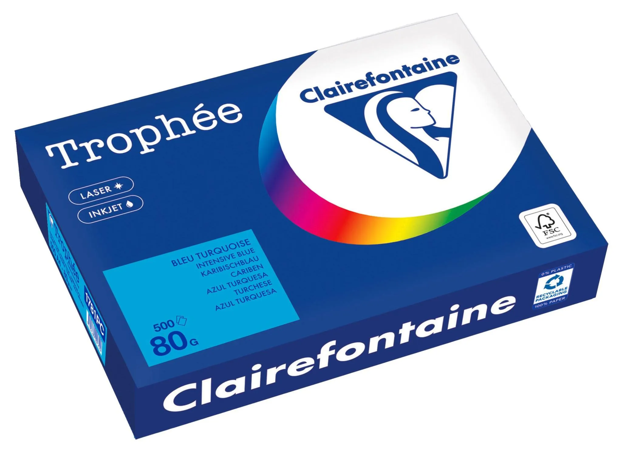Carta per fotocopie Clairefontaine A4 80g Turchese