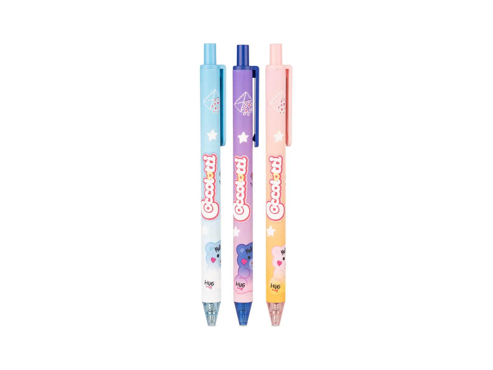 Colourbook - Set 3 penne a sfera Coccolotti Love&Tell