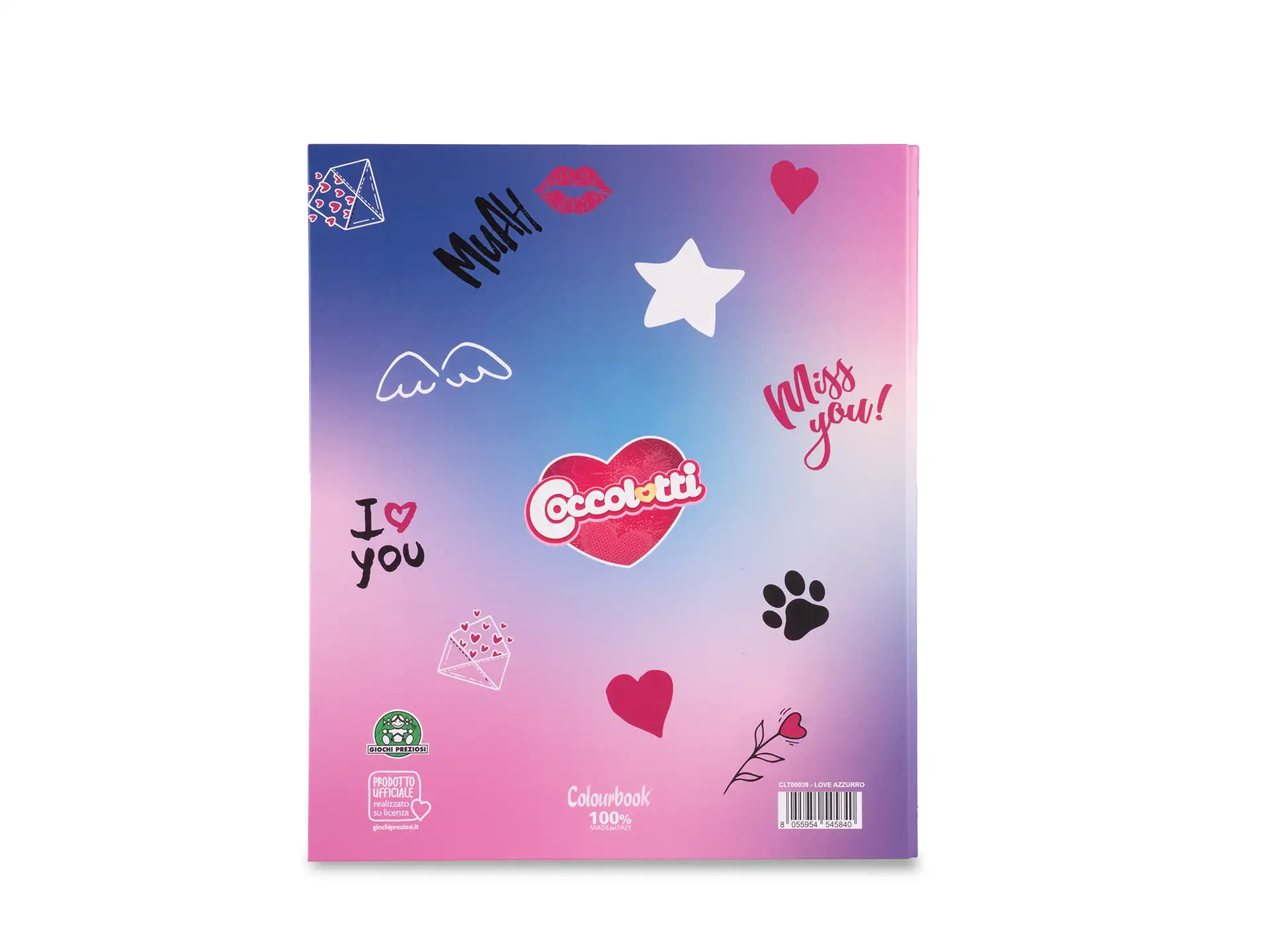 CLBK - Raccoglitore ad anelli A4 Coccolotti - Love Azzurro