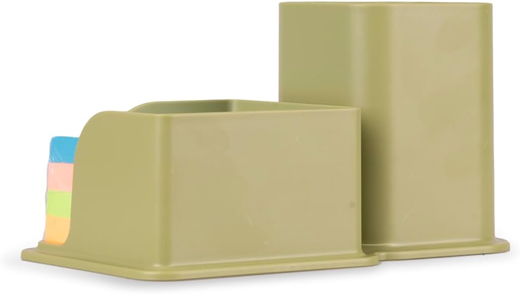 Portapenne con block notes Bloom Verde Militare