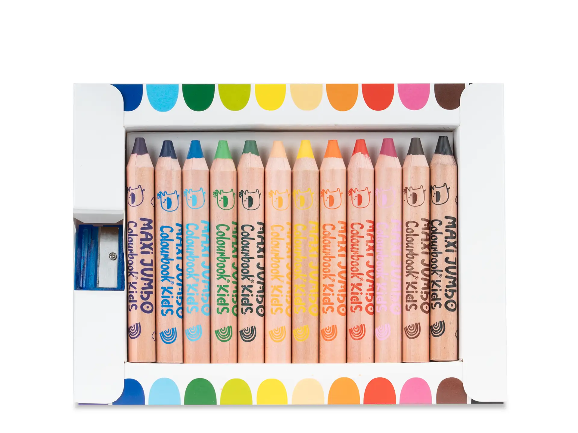 Set 12 matite colorate Maxi Jumbo 3 in 1 By Colourbook