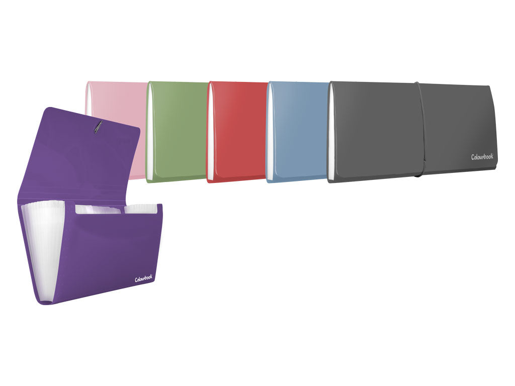 Porta ricevute Wild 13 scomparti Colourbook Colore Prugna