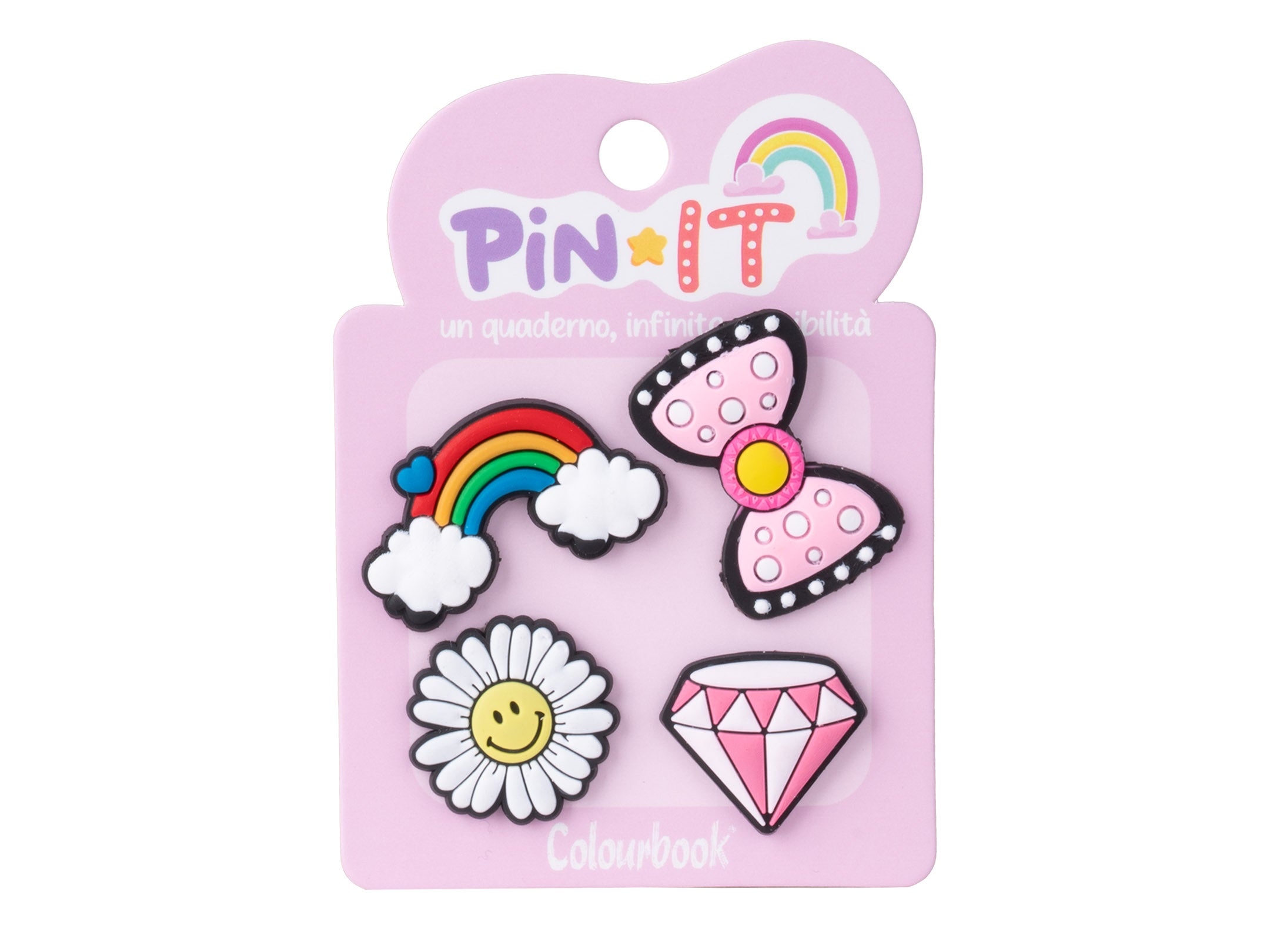 Set 4 Pezzi Pin It Cute & Rainbows