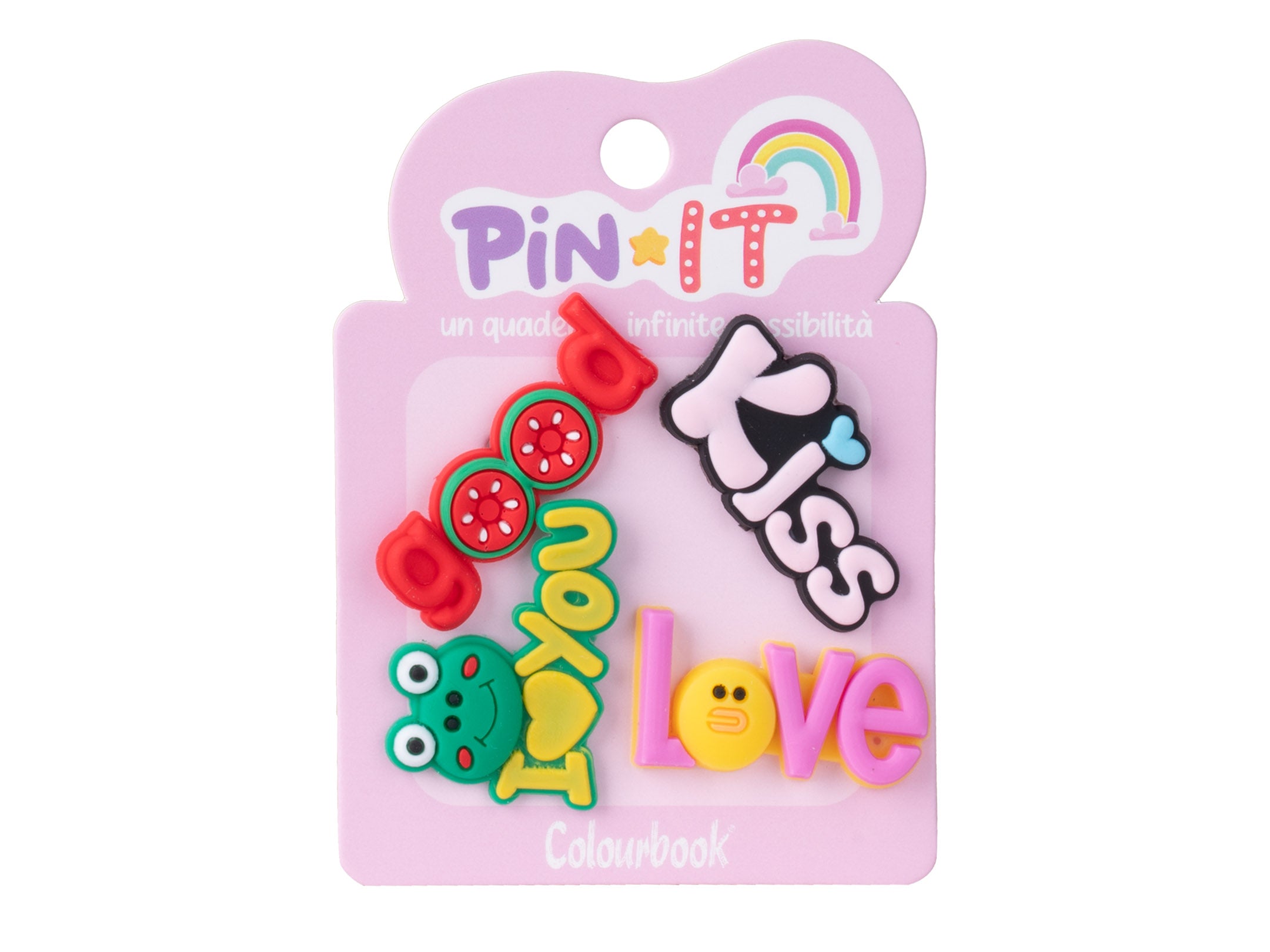 Set 4 Pezzi Pin It Kiss & Love