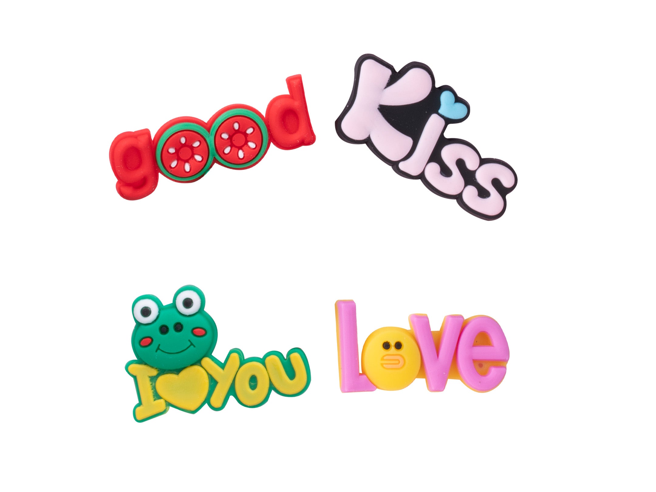 Set 4 Pezzi Pin It Kiss & Love