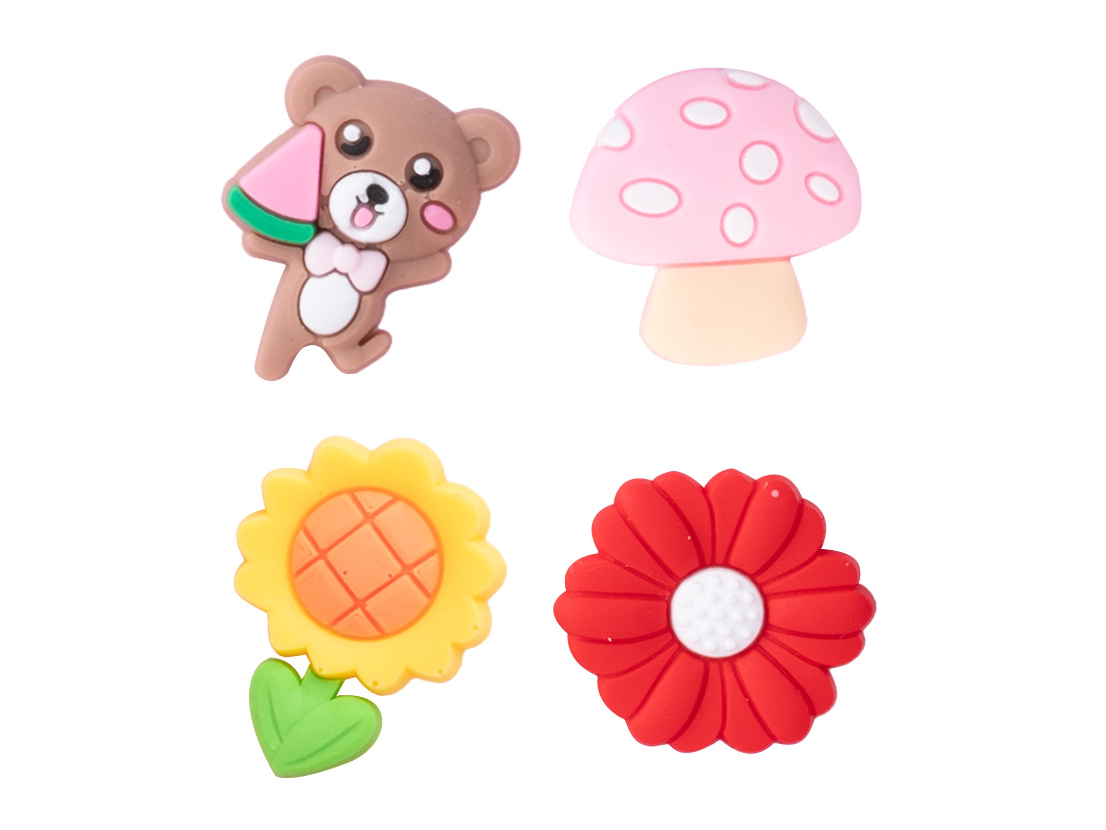 Set 4 Pezzi Pin It Flowers & Bears