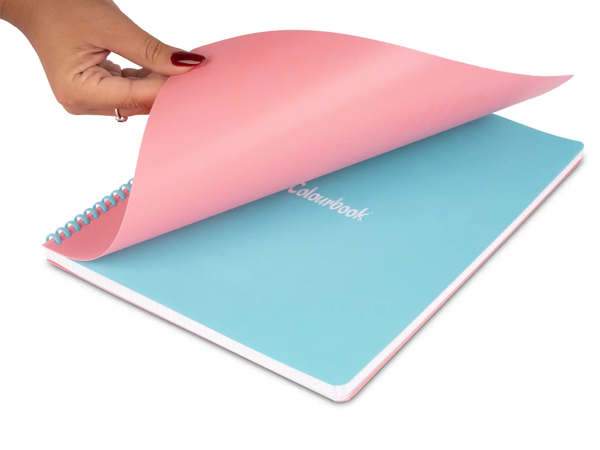 Quaderno A4 con spirale Soft - 1 Rigo - Rosa