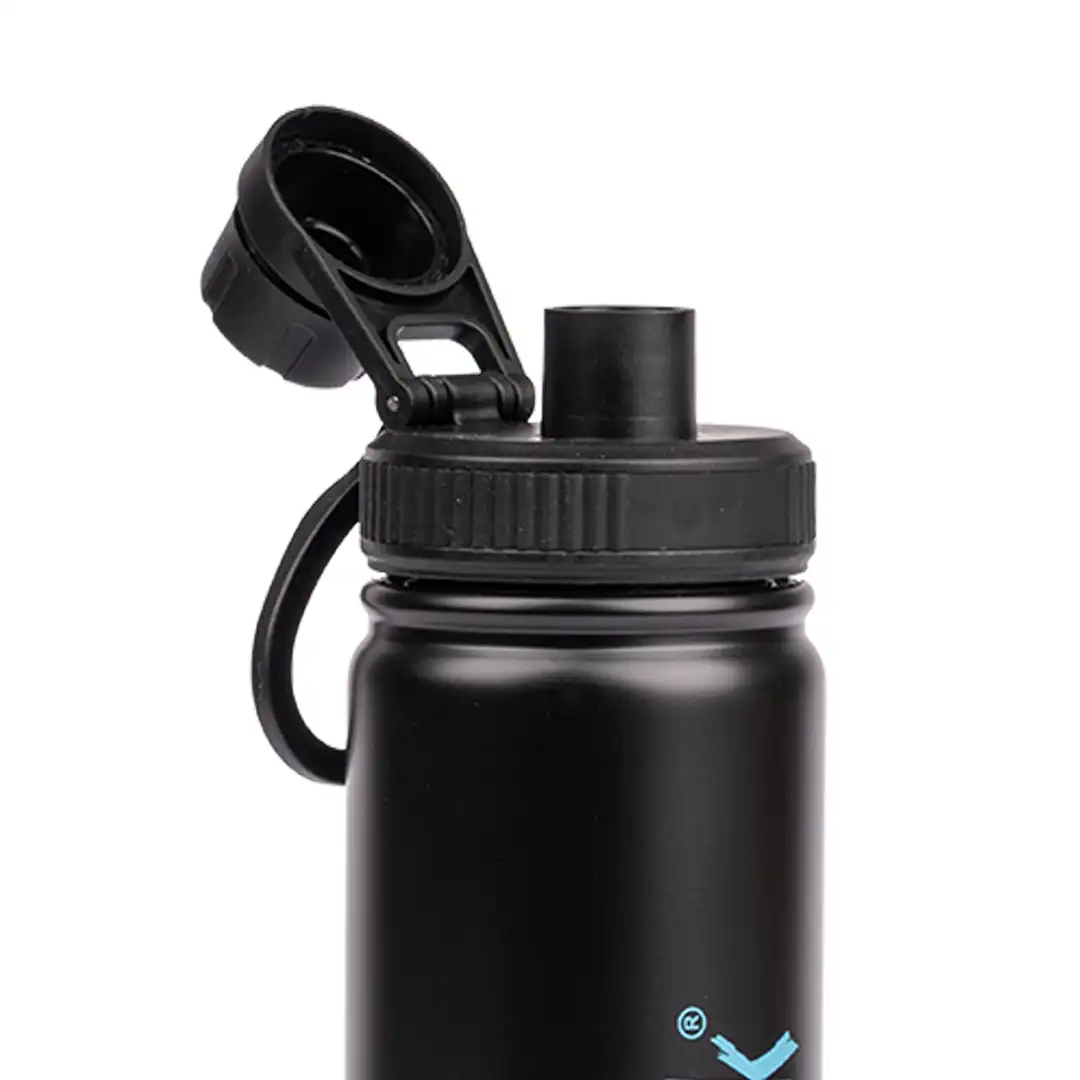 Borraccia termica con beccuccio 650ml Colour Trek - Nero