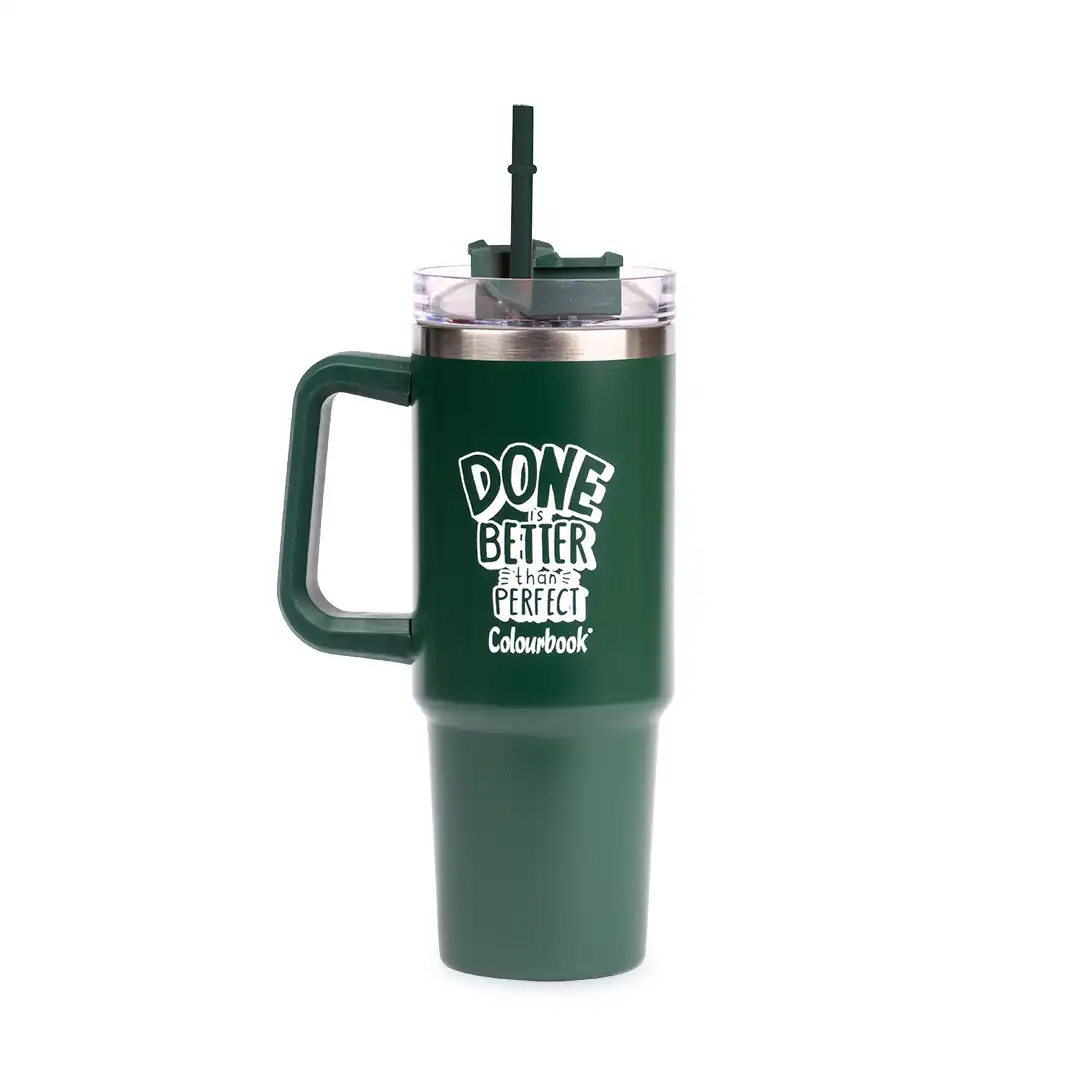 Borraccia termica con cannuccia 900ml Colour Slurp - Verde