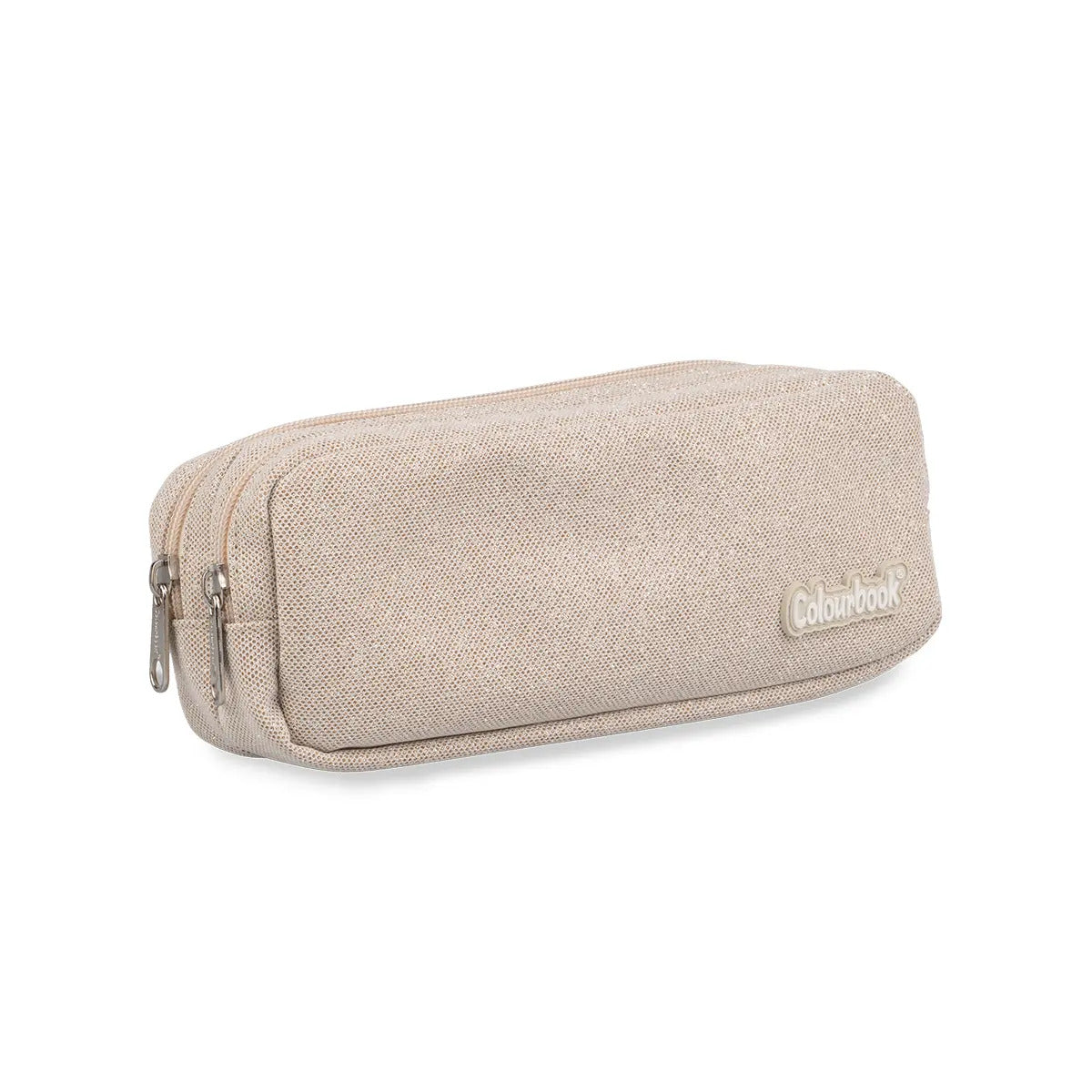 Astuccio 2 zip Glitter - Oro