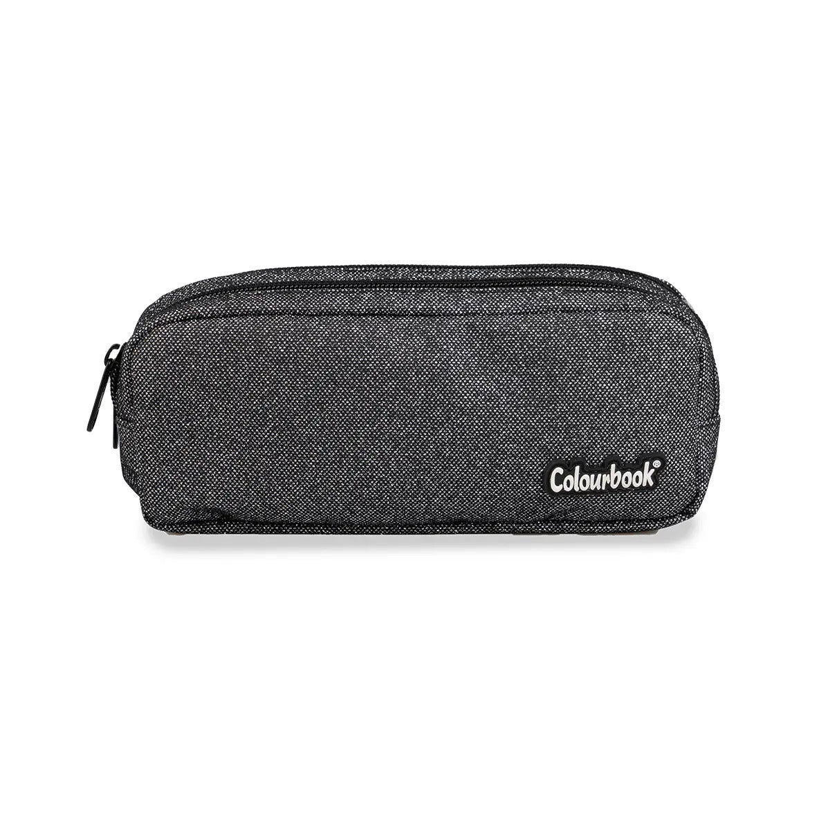 Astuccio 2 zip Glitter - Grigio