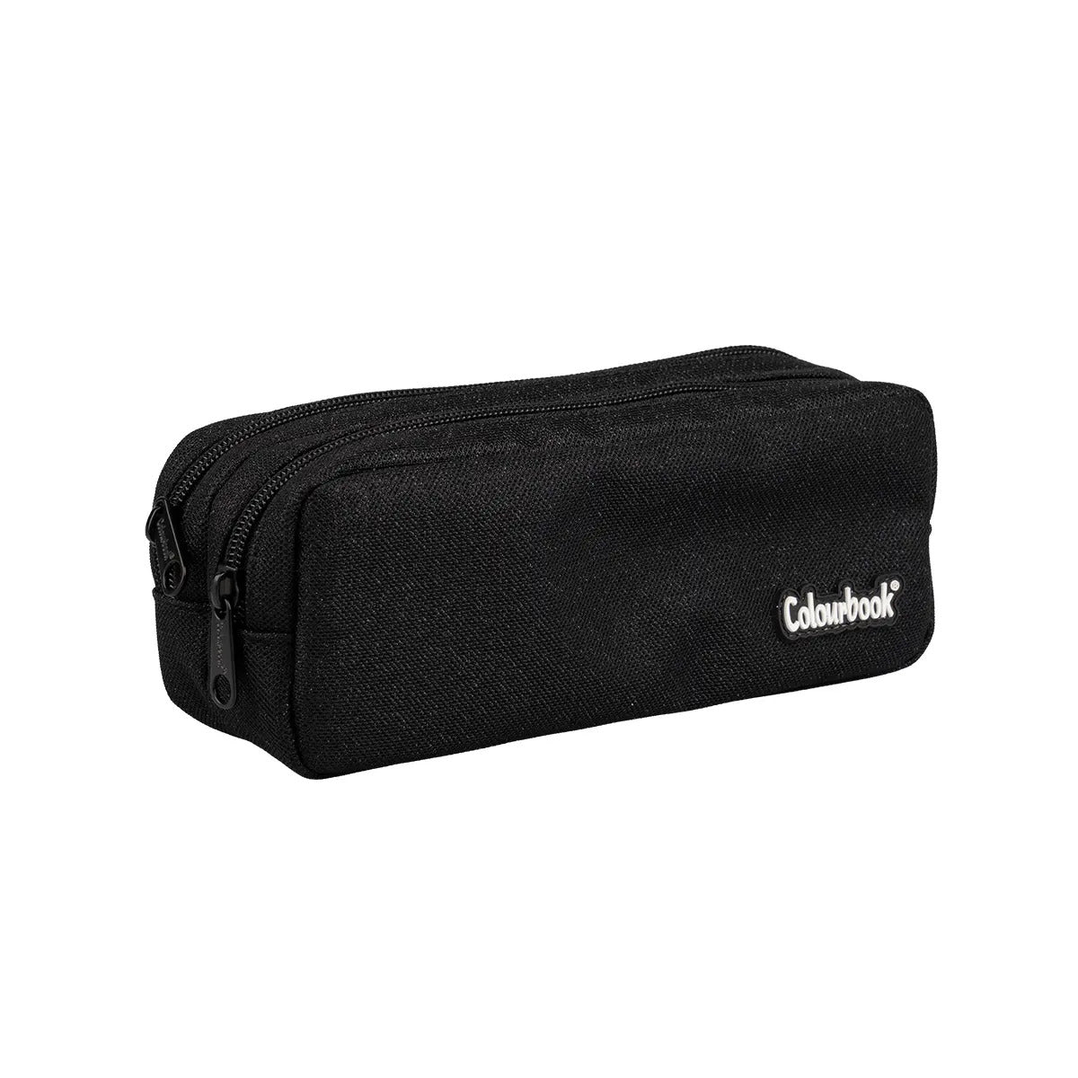Astuccio 2 zip Glitter - Nero