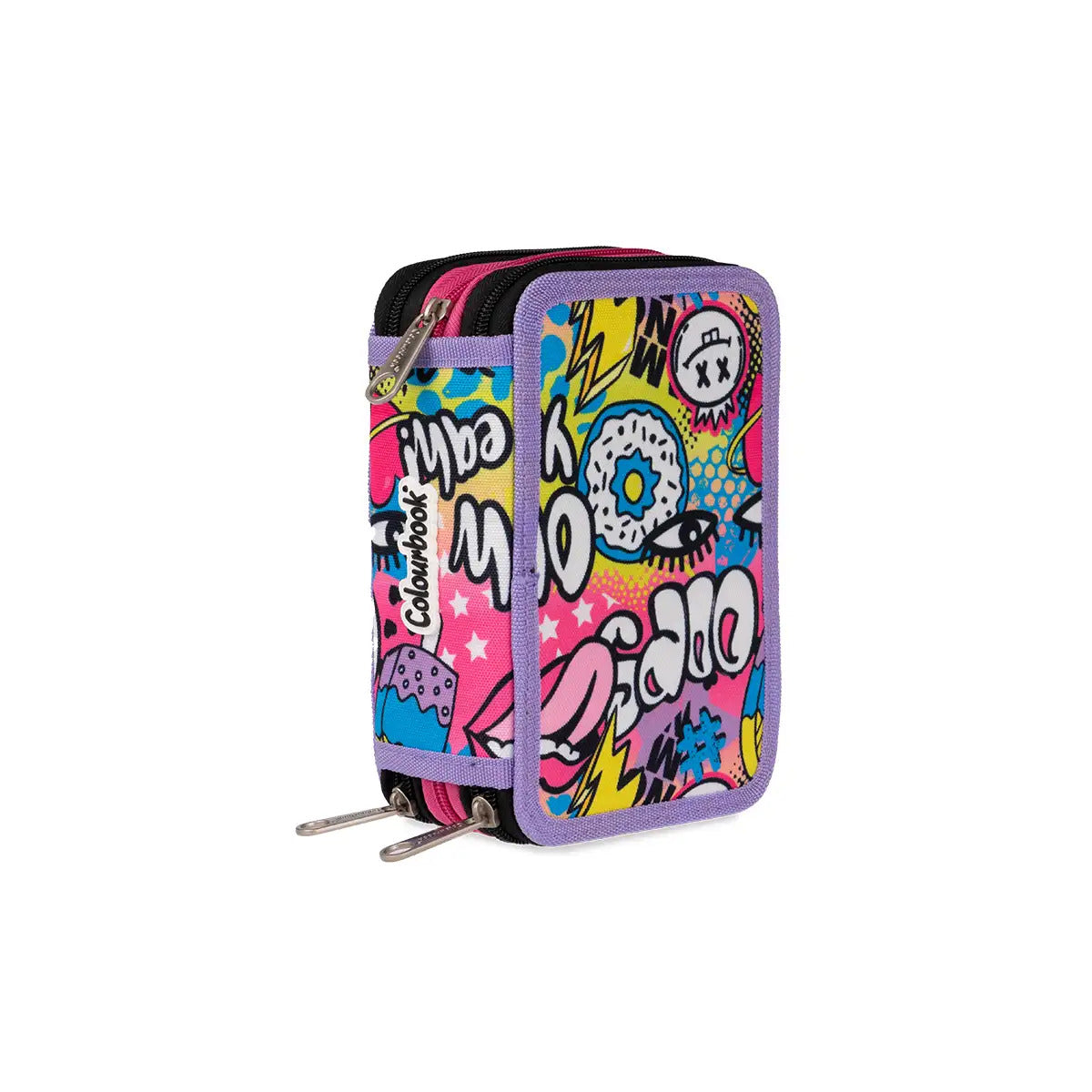 Astuccio 3 zip Urban Wave - Viola