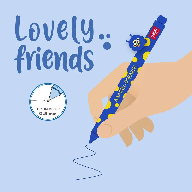 Legami - Penna Gel - Lovely Friends Monster