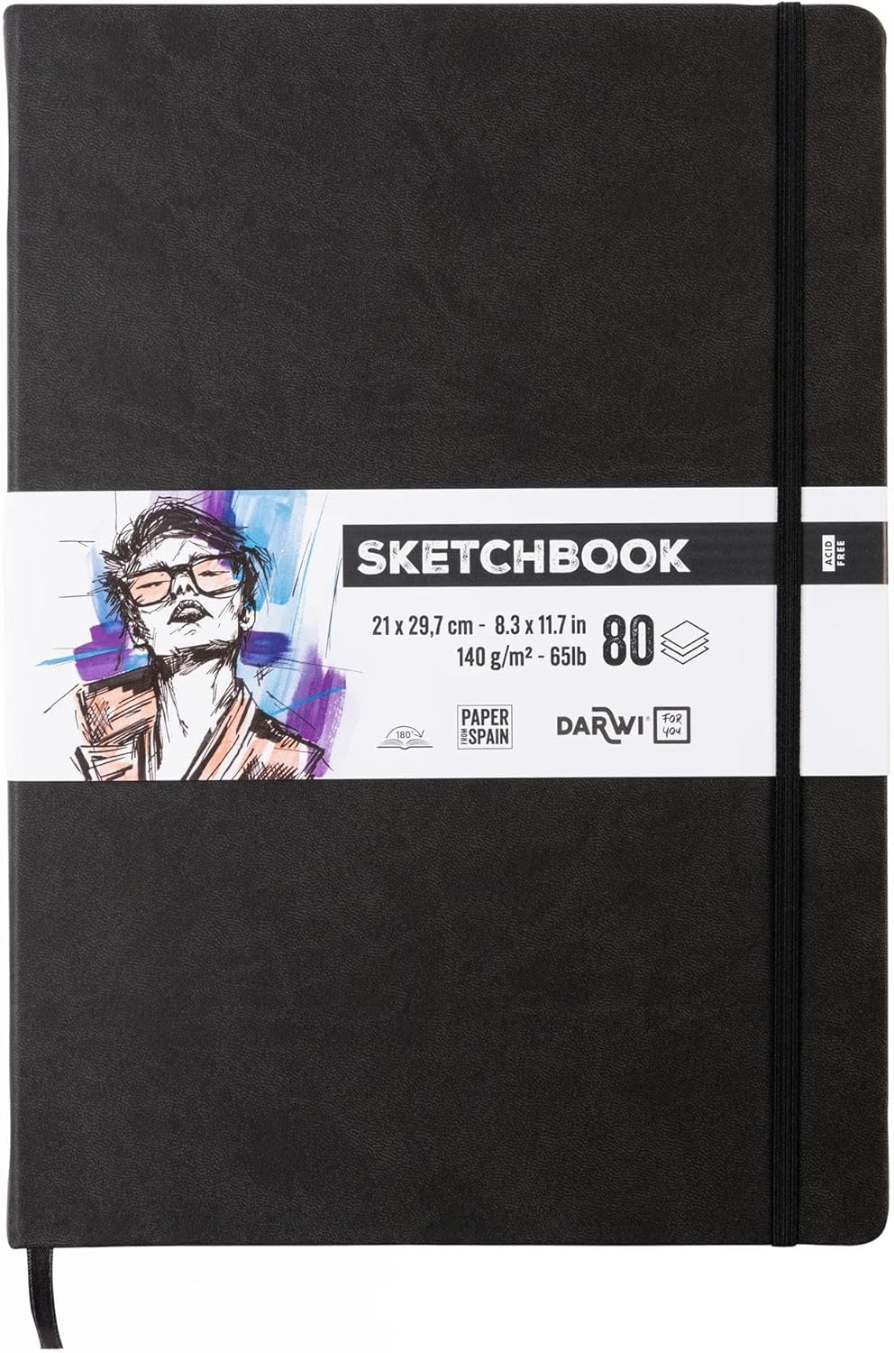 SKETCHBOOK 80FF A4 140GR - Nero