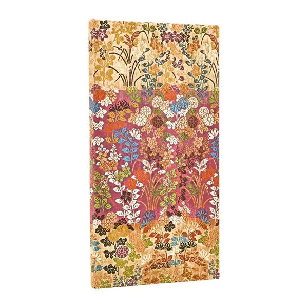 Paperblanks 2026 - Kara-ori Rosa - Slim Orizz. Settimanale