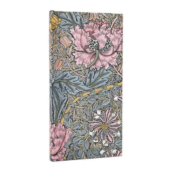 Paperblanks 2026 Caprifoglio Rosa - Slim Orizz. Settimanale