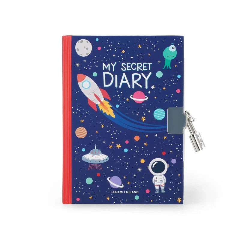 Il mio diario segreto con lucchetto a tema spazio