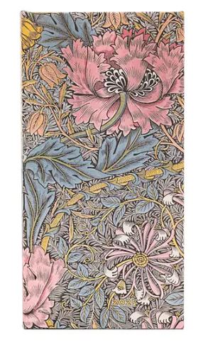 PAPERBLANKS AGENDA 2025 12MESI MORRIS CAPRIFOGLIO ROSA