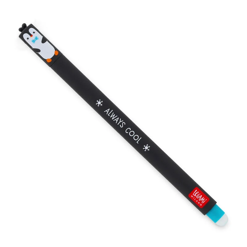 LEGAMI Penna Gel Cancellabile  PINGUINO INK TURCHESE