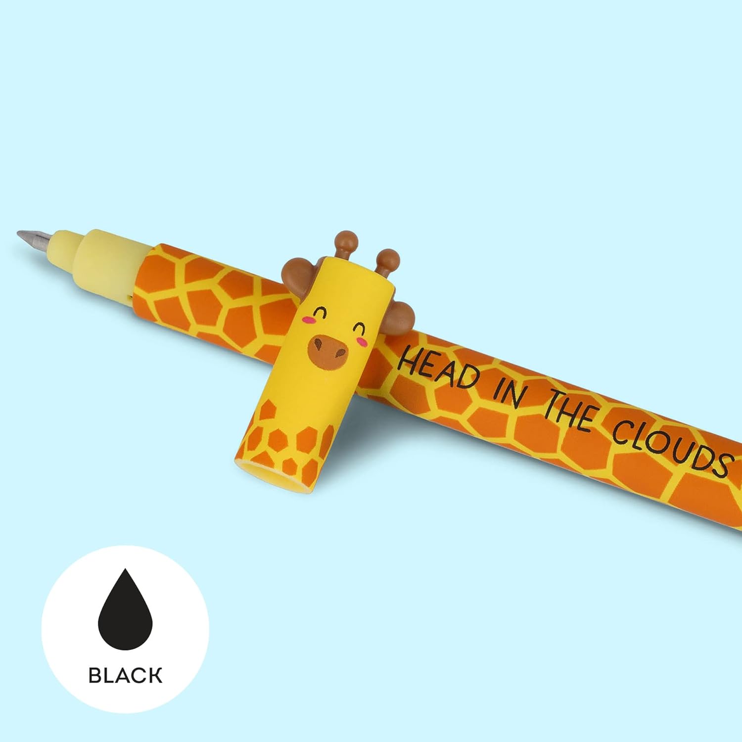 Penna Gel Cancellabile Erasable Pen Giraffe Colore Nero