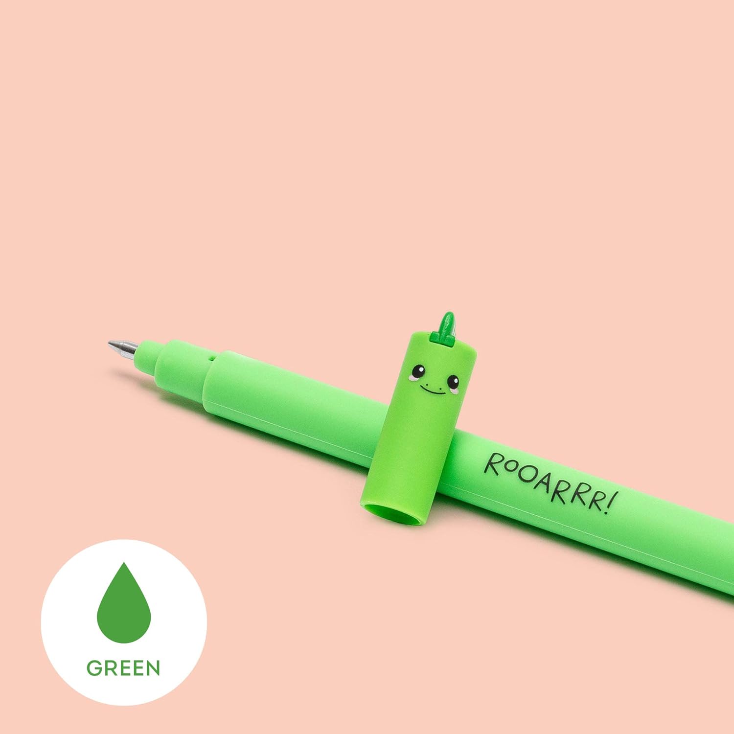 Penna Gel Cancellabile Erasable Pen Dino Colore Verde