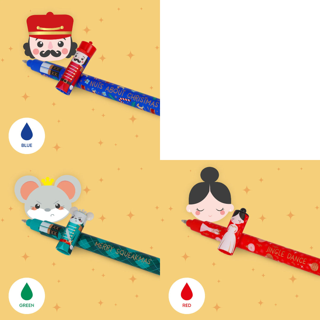 Set di 3 Penne Gel Cancellabili - The Nutcracker