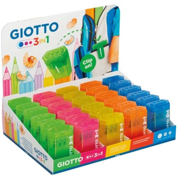 Giotto Temperamatite 3IN1 - Giallo